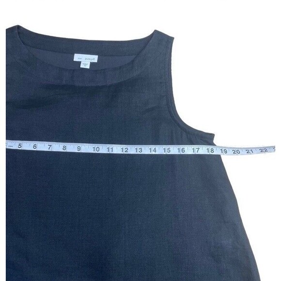 J. Jill Women's Pure Linen Black Layered Sleeveless Shift Dress Lagenlook XS EUC - Picture 6 of 9
